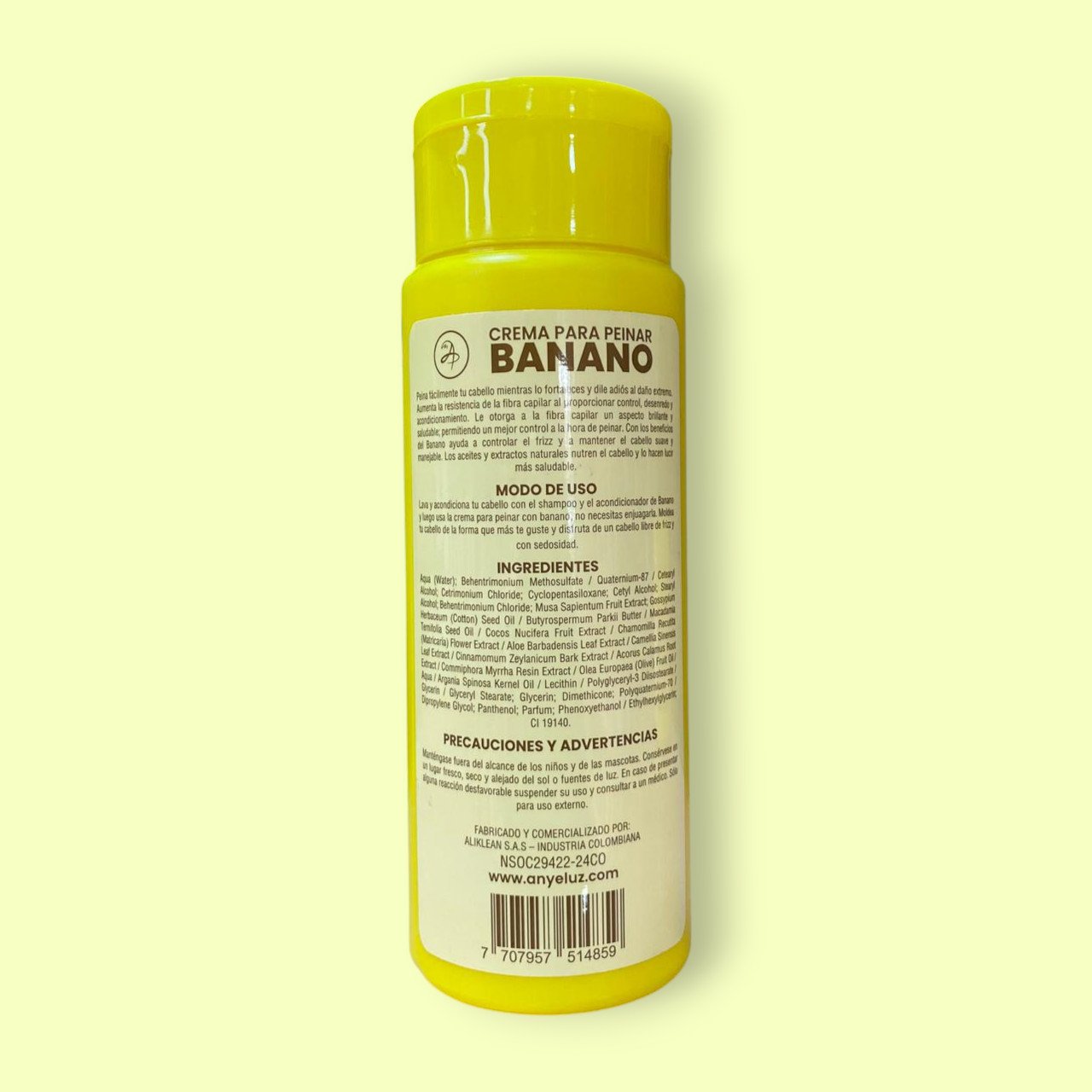 ANYELUZ CREMA PARA PEINAR CON BANANO - Imagen 2