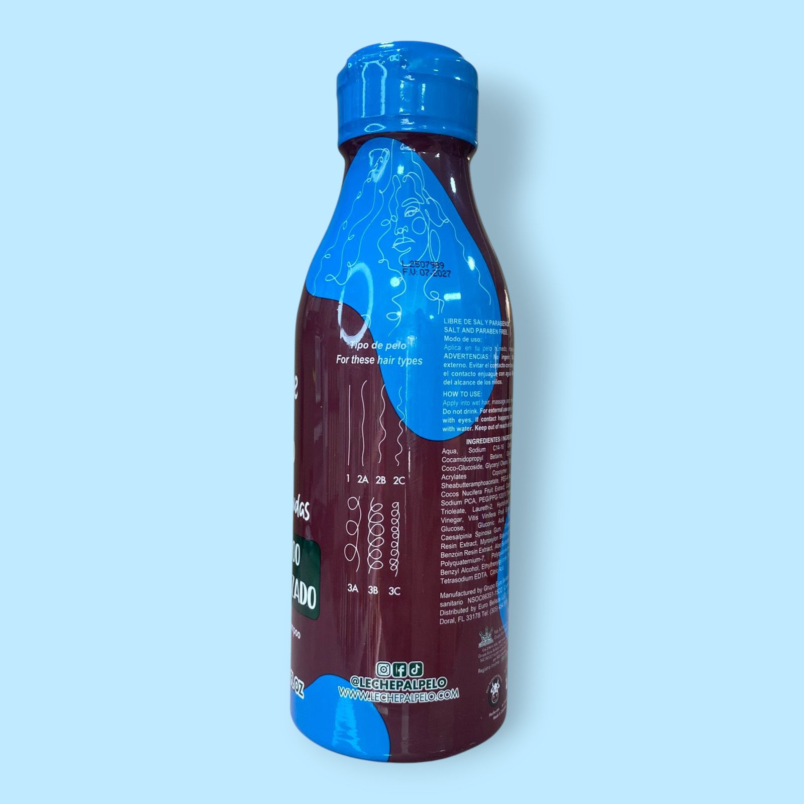 LECHE PAL PELO SHAMPOO ESPECIALIZADO RIZOS Y ONDAS - Imagen 3